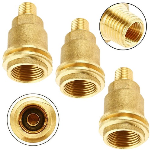 3 Solid Brass QCC1 Nut Propane Gas Fitting Adapter 1/4" Male Pipe Thread Connect - Picture 25 of 25