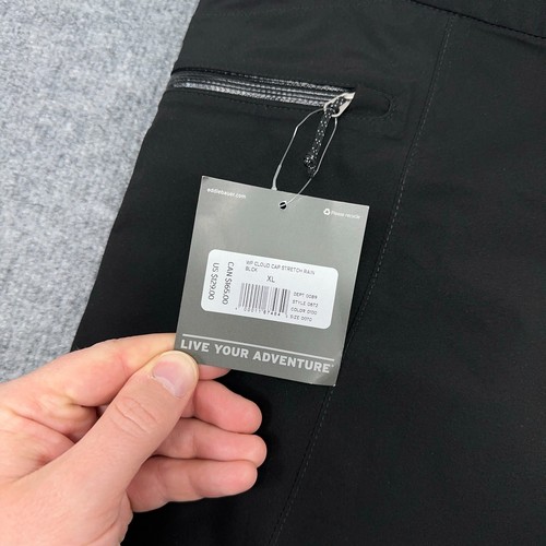 Eddie Bauer Rain Pants Women's XL Pet Cloud Cap Stretch Waterproof Black NEW - Picture 4 of 13