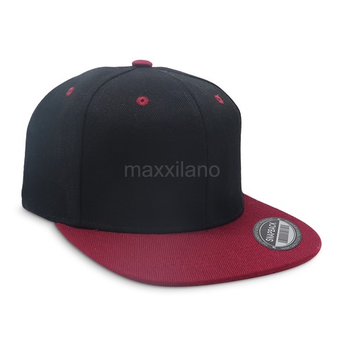 Baseball Cap Snapback Adjustable Size Flat Brim Bill Trucker Hat for Mens Solid - Picture 13 of 59