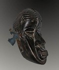Masque Africain En Bois Du Libéria Vintage Art Africain Tribal Ornamental