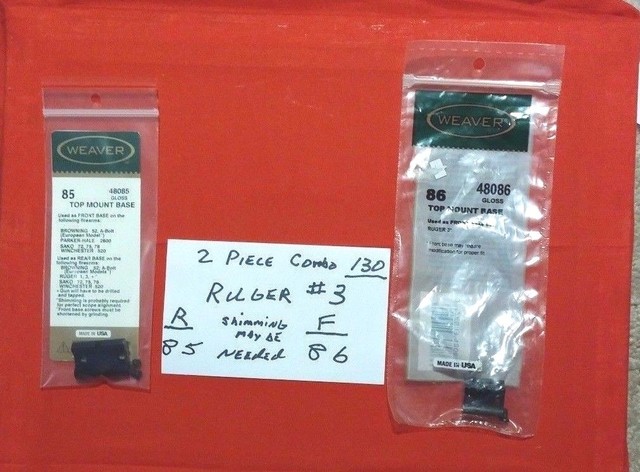 Weaver Bases 85 86 Ruger 3 Gloss Zoom On Chart For Others Weaver Bases 85 86 For Ruger 3 Gloss Zoom On Chart