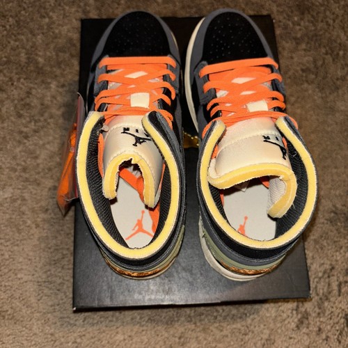 Nike Air Jordan 1 Mid SE Craft Anthracite Light Olive GS Size 6Y/7.5W FD5847 003 - Picture 5 of 12