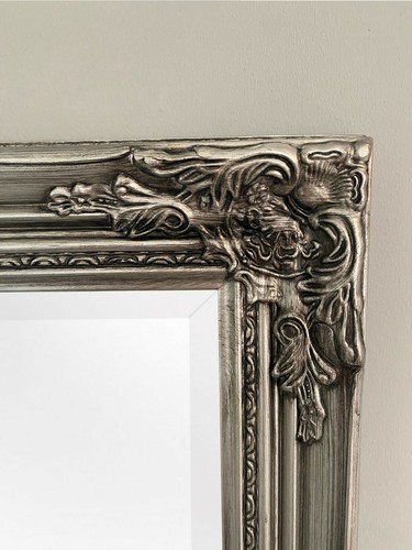 CLEARANCE SEE PHOTOS- Tall Antique Silver Full Length Floor Wall Dressing Mirror - Picture 5 of 11