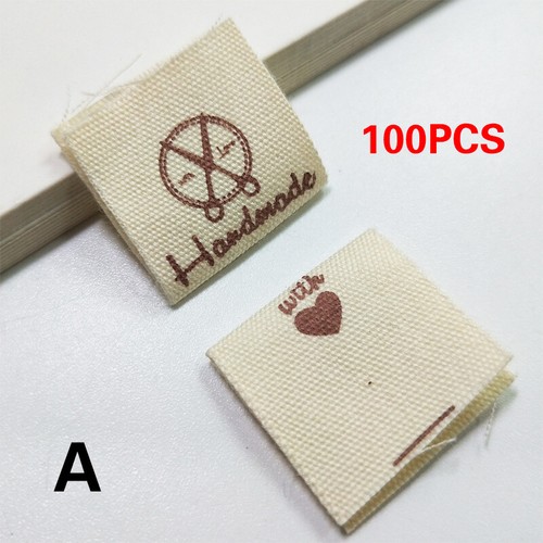 100pcs Fabric Clothing Garment Label Craft Sewing In Handmade Tags 20mmx40mm - Picture 14 of 21