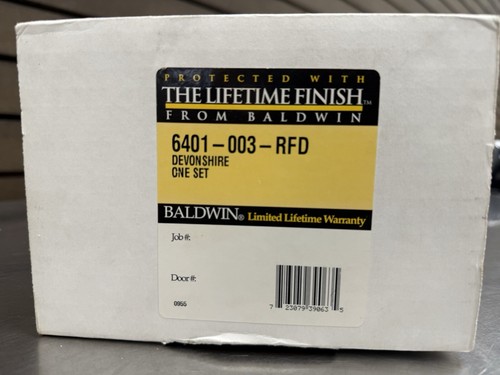 Baldwin 6401-003-RFD Devonshire Right Full Dummy Entry Set - Polished Brass New - Picture 16 of 16