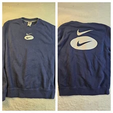Nike Center Double Swoosh Y2K Crewneck Sweatshirt  Size Medium 