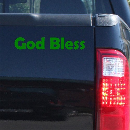 "God Bless" Christian Religious Vinyl Decal Sticker - Car Truck Door Window - Picture 8 of 10