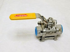 1//2 NPT Female 1//2 NPT Female KV210FP-08 Lever Two Piece Full Port Merit Brass Stainless Steel 316 Ball Valve