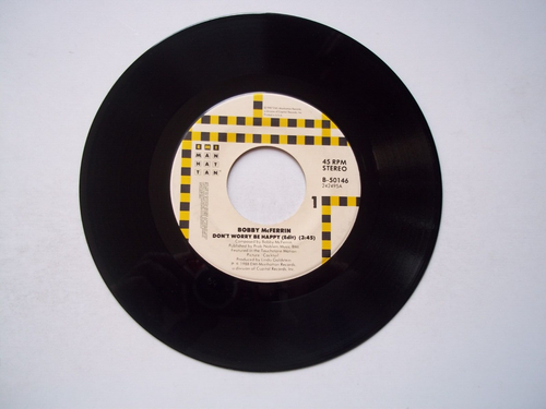 BOBBY McFERRIN - Don't Worry Be Happy / Simple Pleasures - 45 RPM 7" Record 1988 - Picture 3 of 6