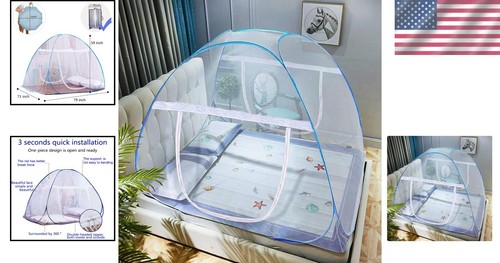Versatile Pop-Up Mosquito Net Tent - Stylish Lace & Compact Storage Option - Picture 2 of 10
