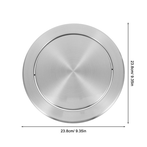 Stainless Steel Trash Can Lid Garbage Grommet Bucket Cover Countertop - Picture 7 of 12