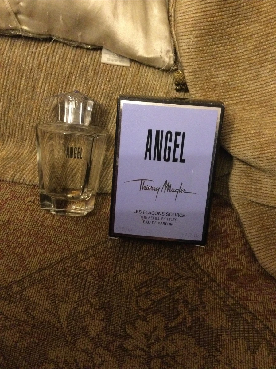 EMPTY BOTTLE OF. ANGEL THIERRY MUGLER LES FLACONS SOURCE 50ml REFIL BOTTLE