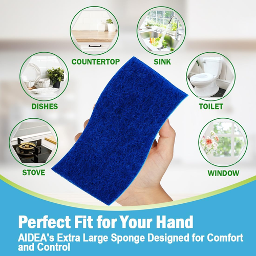 AIDEA XL Esponja Exfoliante Sin Arañazos 6 Unidades, Esponjas Extra Grandes Cocina, Esponjas para - Imagen 6 de 10