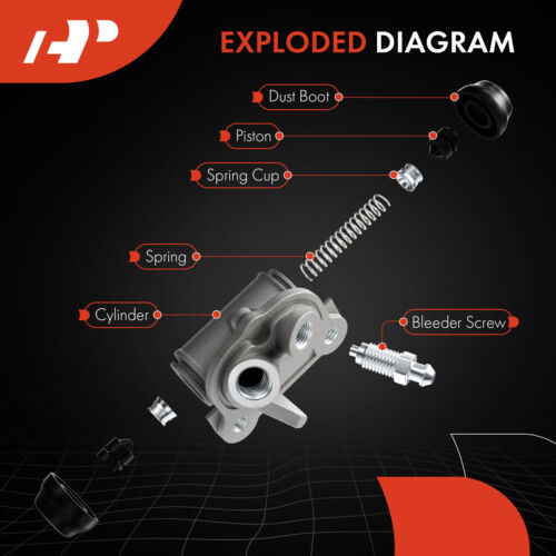 A-Premium Rear Left & Right Drum Brake Wheel Cylinder for Chevy Corvair 65-69 - Picture 5 of 9