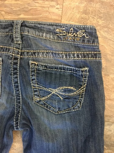 SILVER Jeans AIKO CAPRI womens 25 x 23 CAPRI LENGTH - Picture 3 of 7