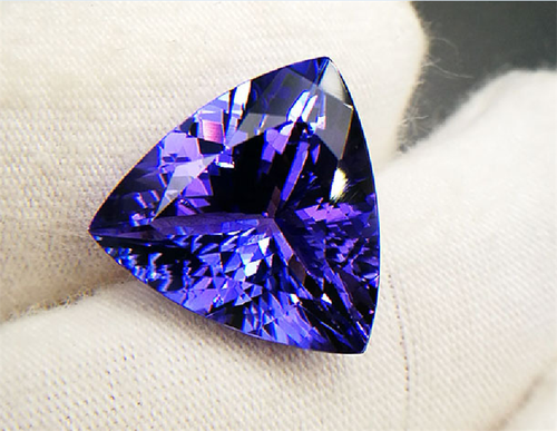 10mm Alta Calidad AAAAA+ PIEDRAS PRECIOSAS SUELTAS SIN CALENTAR COLOR AZUL TRIÁNGULO TANZANITA - Imagen 3 de 7