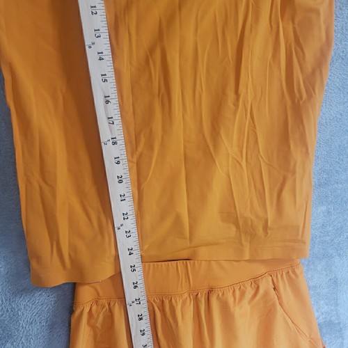Alo Yoga Matching Set Shorts Sleeveless Tshirt Top Sz S Orange Soft Athleisure - Picture 9 of 11