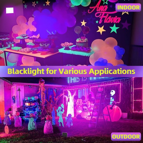 36W LED Black Light IP66 Waterproof, Outdoor Blacklight Flood Light with Plug... - Picture 6 of 7