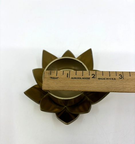IKEA Knastrigt Lotus Tealight Candle Holder Metal Gold Color - Picture 5 of 7