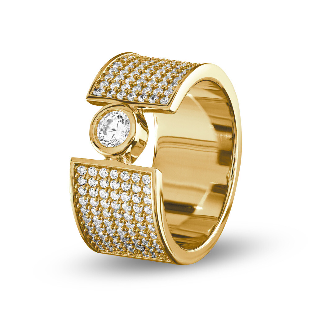 Воздушное каскадное кольцо для Даменского золота в Цирконии 29790₽