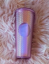 Disney Parks Starbucks Disneyland Pink Geometric Tumbler Studded Venti Cup NWT