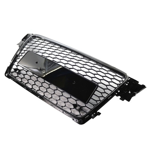 RS4 Style Gloss Black Honeycomb Front Grille Grill for AUDI A4 S4 B8 2009-2012 - Picture 14 of 15