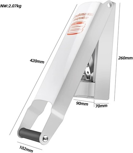 Compactador de latas de aluminio blanco 8/12/16 OZ trituradora de latas de metal resistente montaje en pared - Imagen 2 de 10