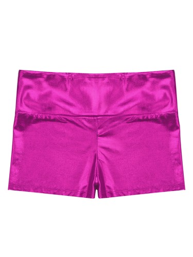 Kinder Mädchen Tanzshorts glänzende Hose Ballett Boyshort hohe Taille Hot Pant Fitnessstudio - Bild 74 von 120