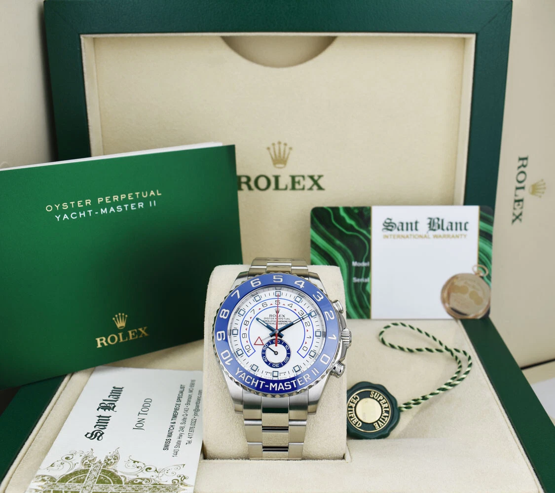 ROLEX - 44mm Stainless YachtMaster II 116680 - SANT BLANC