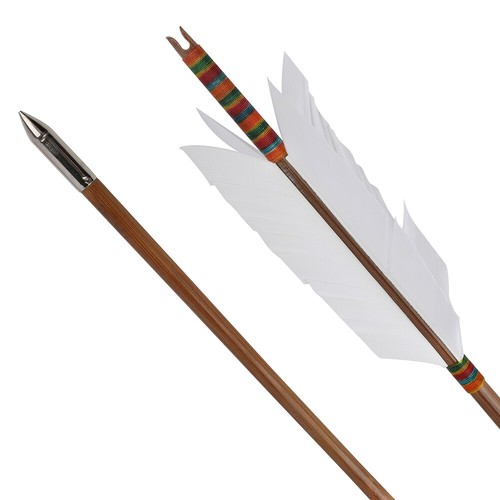 Bamboo Arrow 12PCS 32'' Bamboo Shaft Tradition Handmade Archery Hunting LongBow - Picture 25 of 25