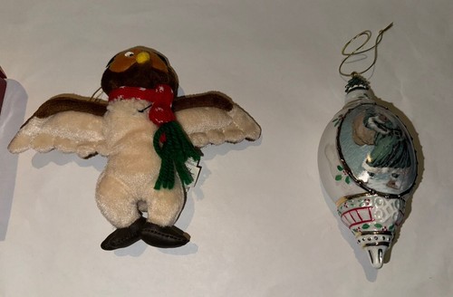 Lot Of 9 Christmas Tree Ornaments! Winnie The Pooh Owl! Vintage Angel Kirkland! - Picture 6 of 7