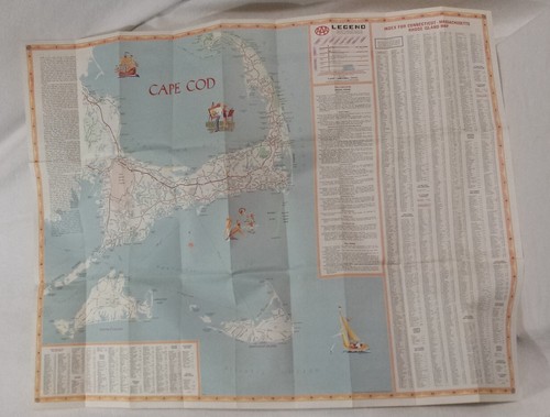 Vintage Road Map AAA Connecticut, Rhode Island, Massachusetts 1978 Rainbow Color - Picture 12 of 16