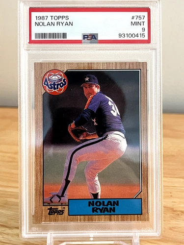 1987 Topps Nolan Ryan Astros Base Card #757 PSA 9 Mint - NEW SLAB