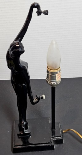 Vintage Art Deco SARSAPARILLA Glass Moon Nude Woman Nymph after Frankart - Picture 8 of 17