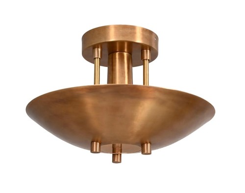 1 Light Elegant Ceiling Flushmount light Pendant Mid Century Modern Raw Brass - Picture 2 of 6