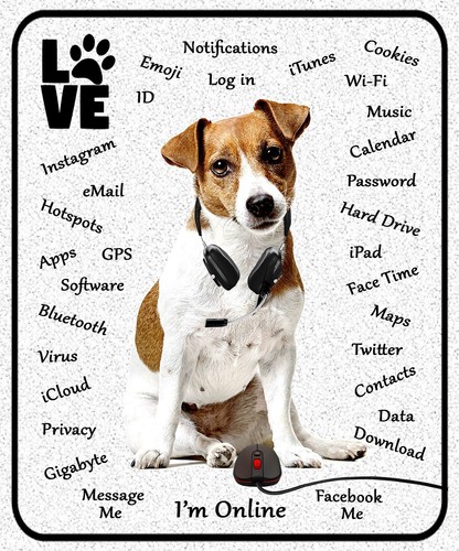 Jack Russell Dog Lovers Gift. Unique non-slip Mouse Mat for Office and Home. - Picture 1 of 2