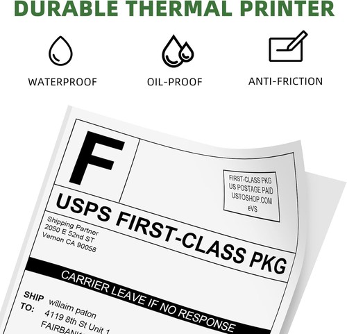 Clear Printing 4x6 Thermal Labels - Strong Adhesive & Multile Printer Compatible - Picture 4 of 10