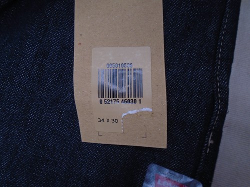 Levis 501 Original Shrink To Fit Button Fly Jeans Rigid Blue Black New 34x30 - Picture 7 of 14