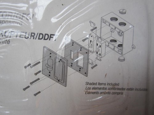 GFCI Metal Outdoor 2 gang toggle Switch, Red Dot # R2CCTG New - Picture 2 of 3