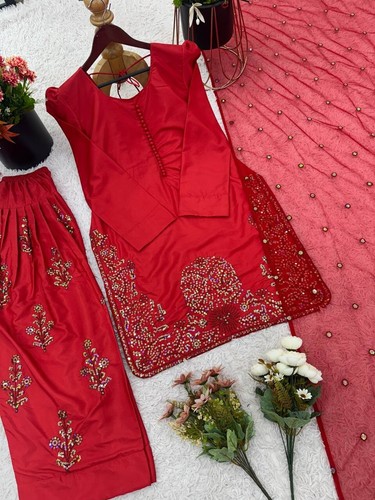 Pakistani Farshi Salwar Kameez Ready To Wear Dress Suits Wedding Party Bollywood - Picture 4 of 8