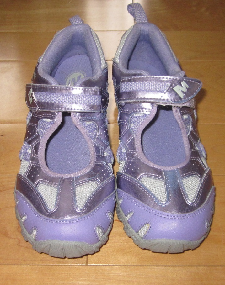 Scarpe Merrell viola waterpro punta chiusa~ragazze americane 4 ~sneaker~slip on