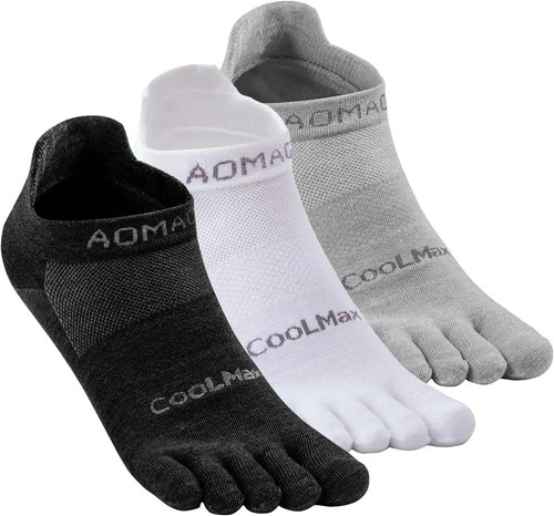 Toe Athletic Running Five Finger Ankle Socks Breathable Quick dry Light weight - Picture 30 of 31