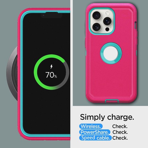 For Apple iPhone 13/Pro/Pro Max Rugged Rubber Case Phone Shockproof Hard Cover - Picture 41 of 54