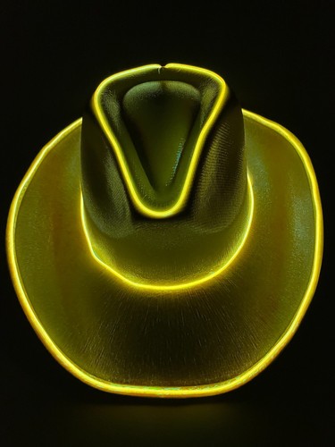 Neon Cowboy Hat - Bachelor Bachelorette Party Neon Rave Festival Party Halloween - Picture 10 of 17
