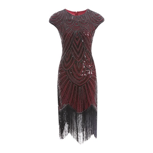 New 1920's Dress Sequin Fringe Cocktail Party Fashion Great Costume Flapper - Picture 17 of 17