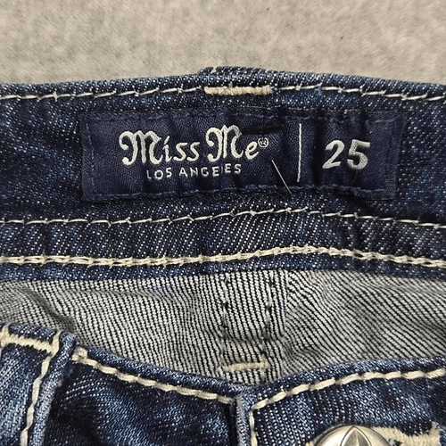 Miss Me Los Angeles DAMEN MITTELHOHER BUND SIGNATUR STIEFEL GRÖSSE 25 JEANS INNENNAHT 28" Y2K - Bild 5 von 14