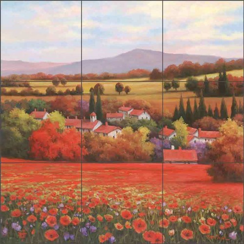 Tuscan Tile Backsplash T. C. Chiu Landscape Art Ceramic Mural EC-TC003 - Picture 7 of 7