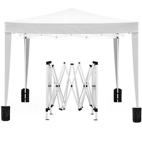 10'x10' Folding Canopy with 4 Removable Sidewalls Outdoor Event Shelter UPF 50+ - Picture 10 of 59