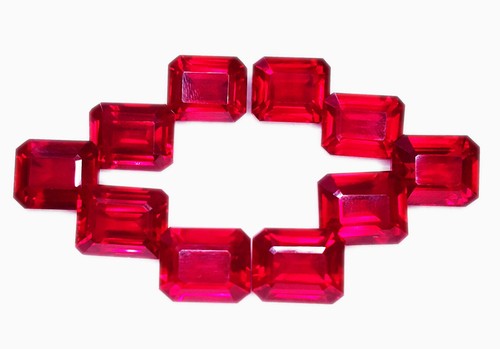 Lote de 10 piezas de piedras preciosas sueltas de 8-10 quilates de rubí rojo natural certificado gema WR39 - Imagen 12 de 12