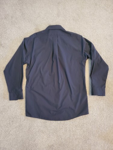 Van Heusen Wrinkle Free Dress Shirt Men's Size M 15 32/33 Black - Picture 2 of 6